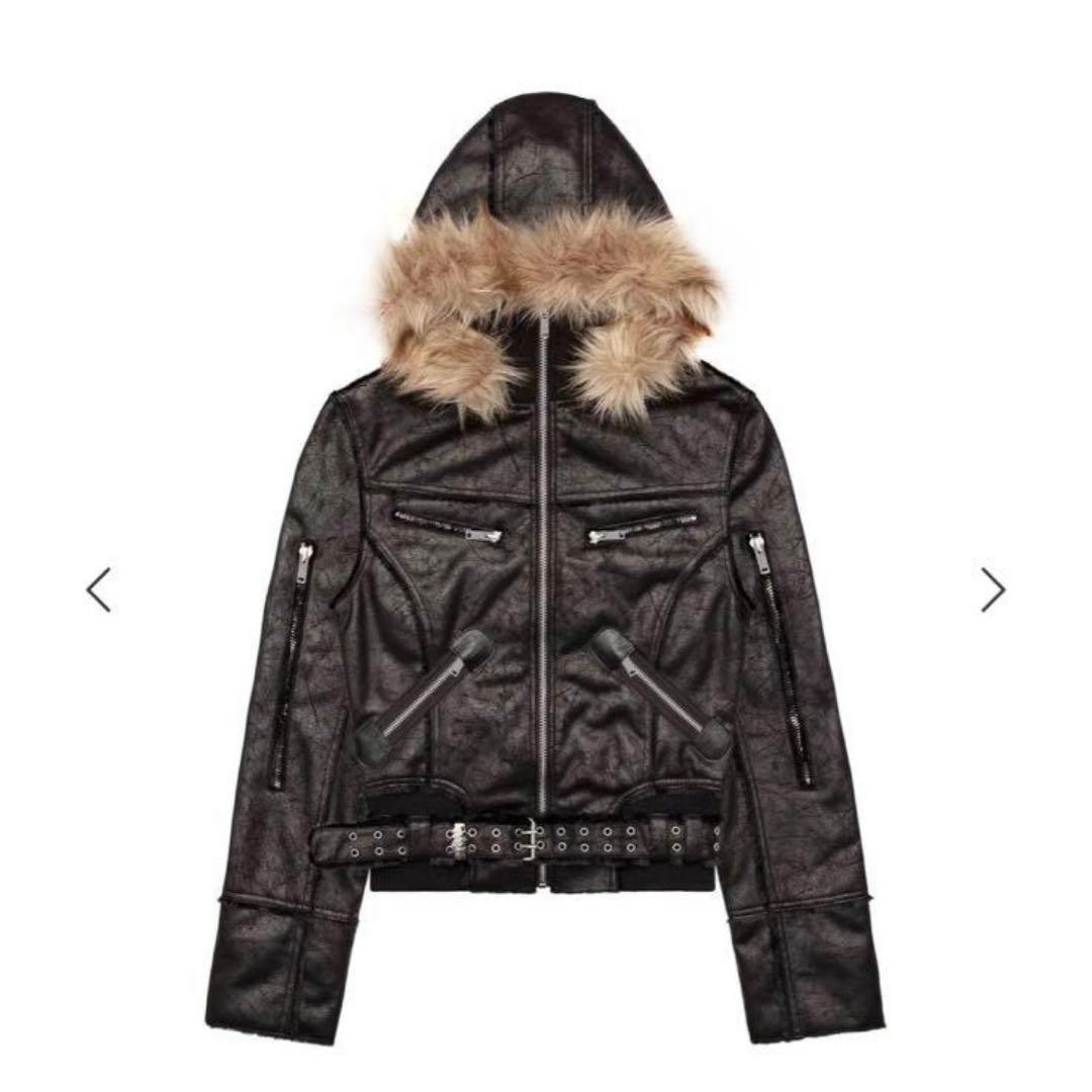 racer worldwide Sheepskin Jacket XL y2k - メルカリ