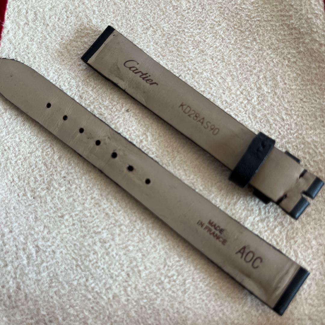 Cartierカルティエ 時計ベルト タンクアメリカンSM 用 黒 ヌバック楽天
