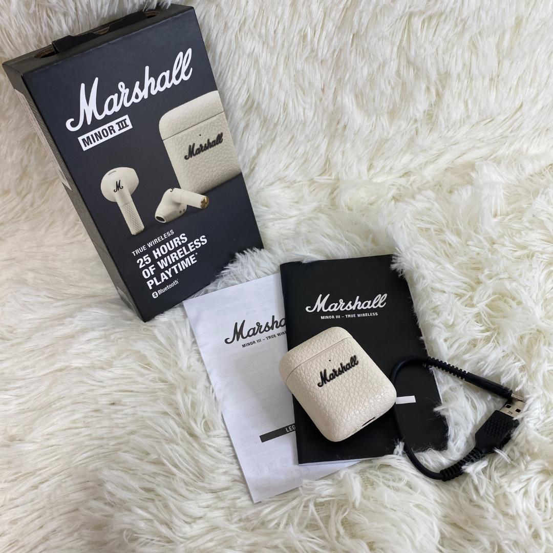 Marshall Minor III ワイヤレスイヤホン ホワイト Marshallの完全ワイヤレスイヤホン「Minor III」に新色クリーム | マイ