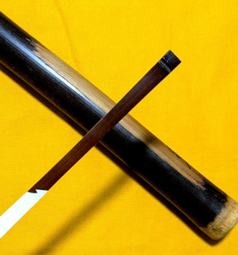 閉店売り尽し】天然煤竹茶杓 鈎挟継 利休型