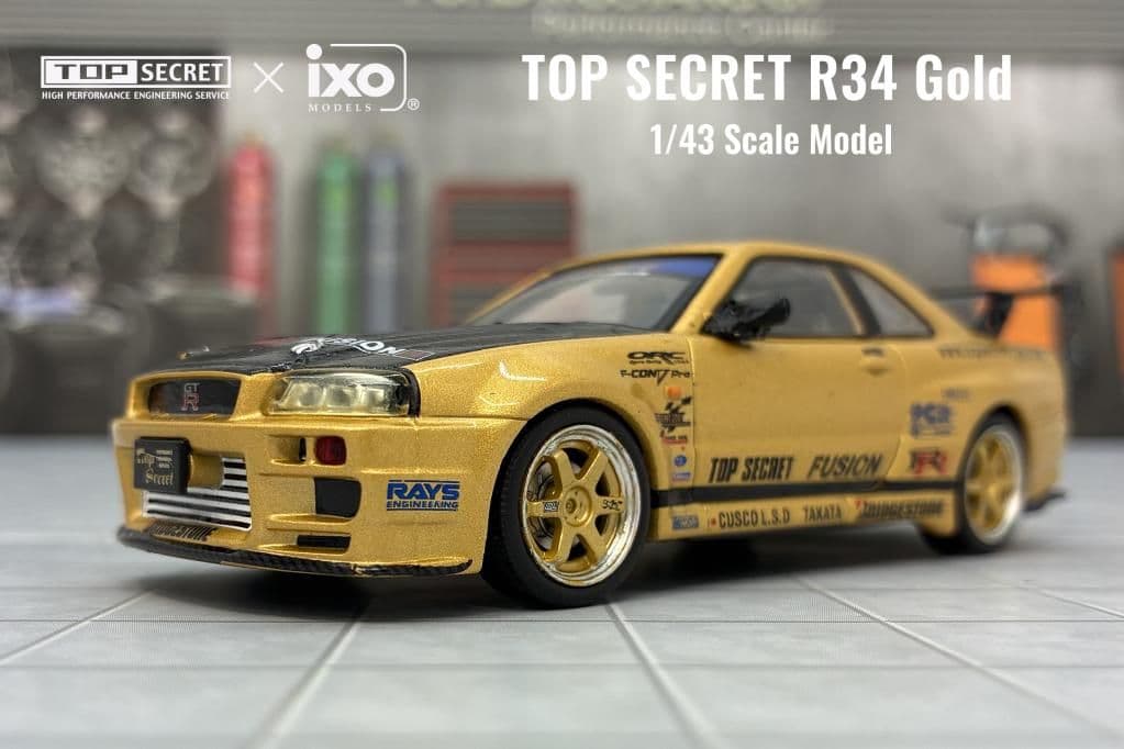 TOP SECRET R34 Gold 1/43スケールモデル　　12台セット