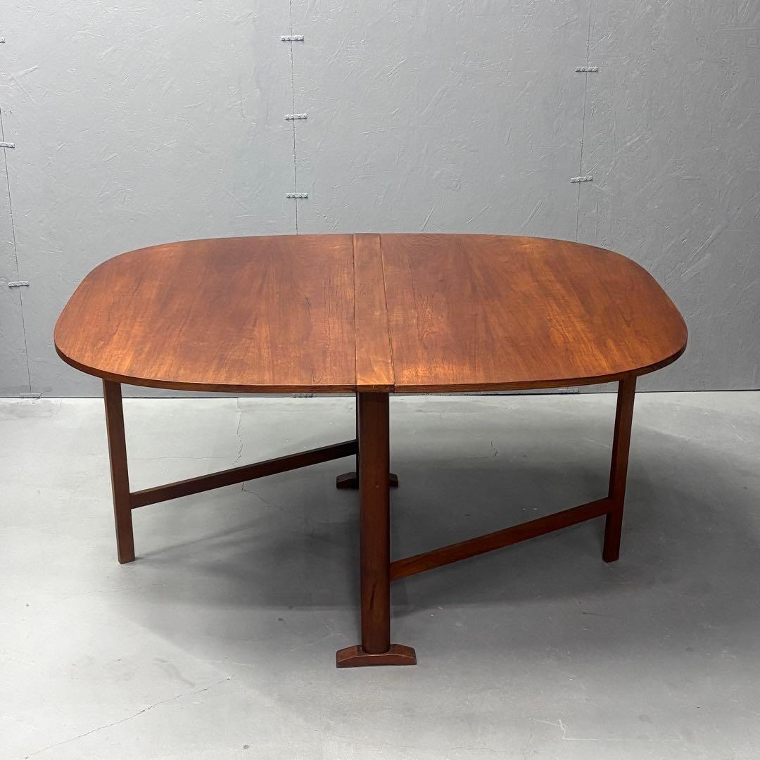 英国 ヴィンテージ チーク ゲートレッグ ドロップリーフ ダイニングテーブル