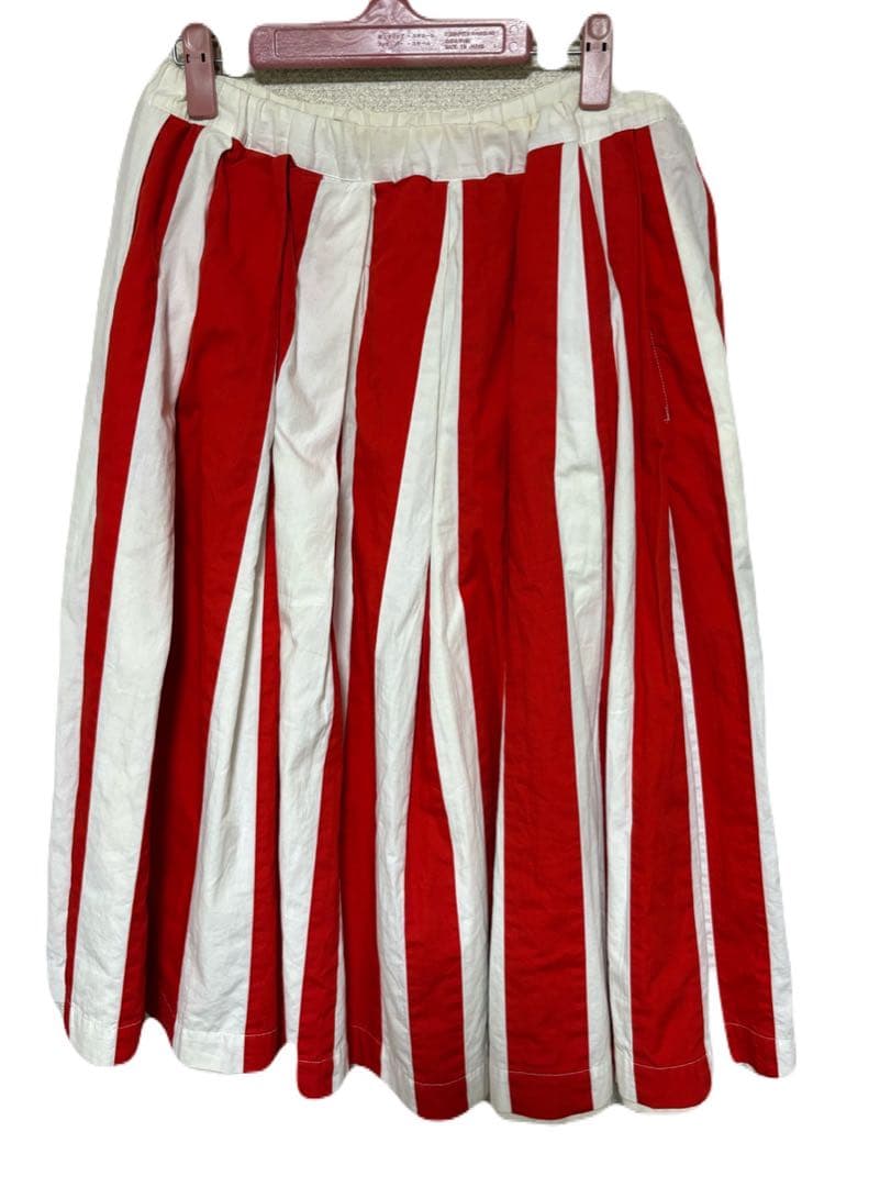 コムデギャルソンガール　赤白スカート