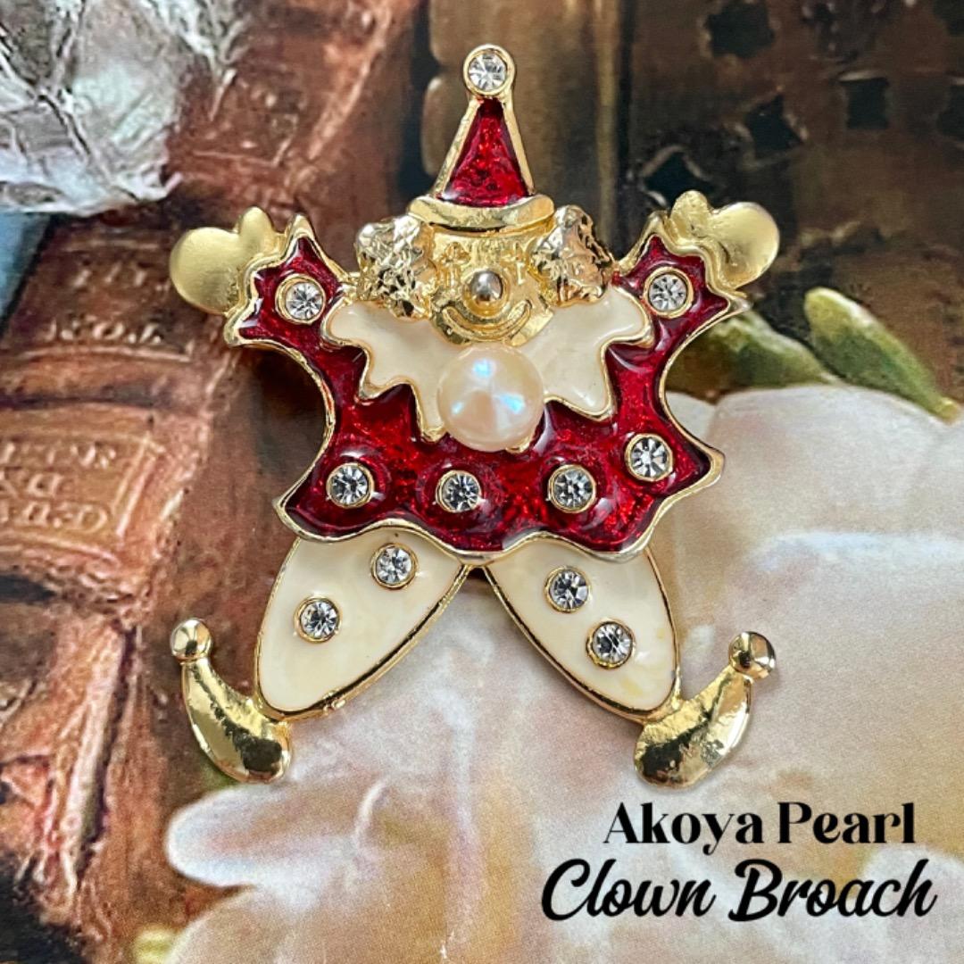 ミキモト ピエロ 月 ブローチ パール シルバー MIKIMOTO ムーン M862