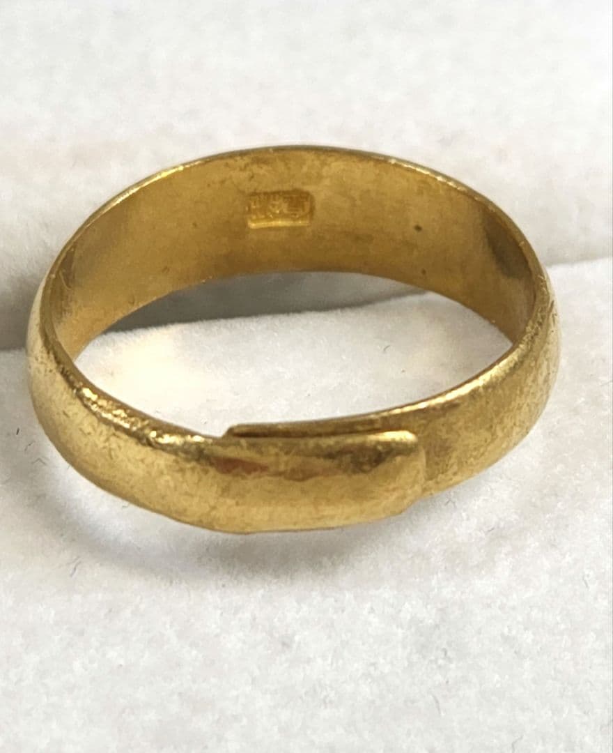 ♡リサズクラブ♡専用　純金 k24 梅鶴松 甲丸リング 5.35g