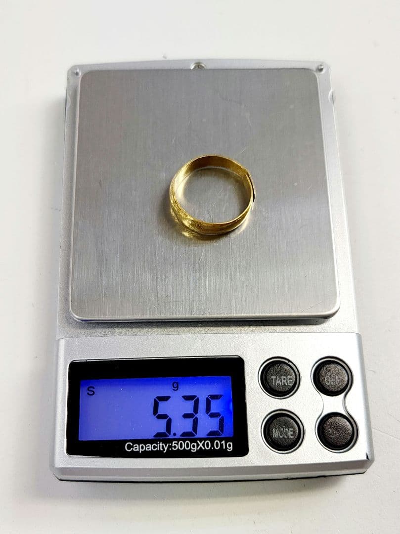 ♡リサズクラブ♡専用　純金 k24 梅鶴松 甲丸リング 5.35g