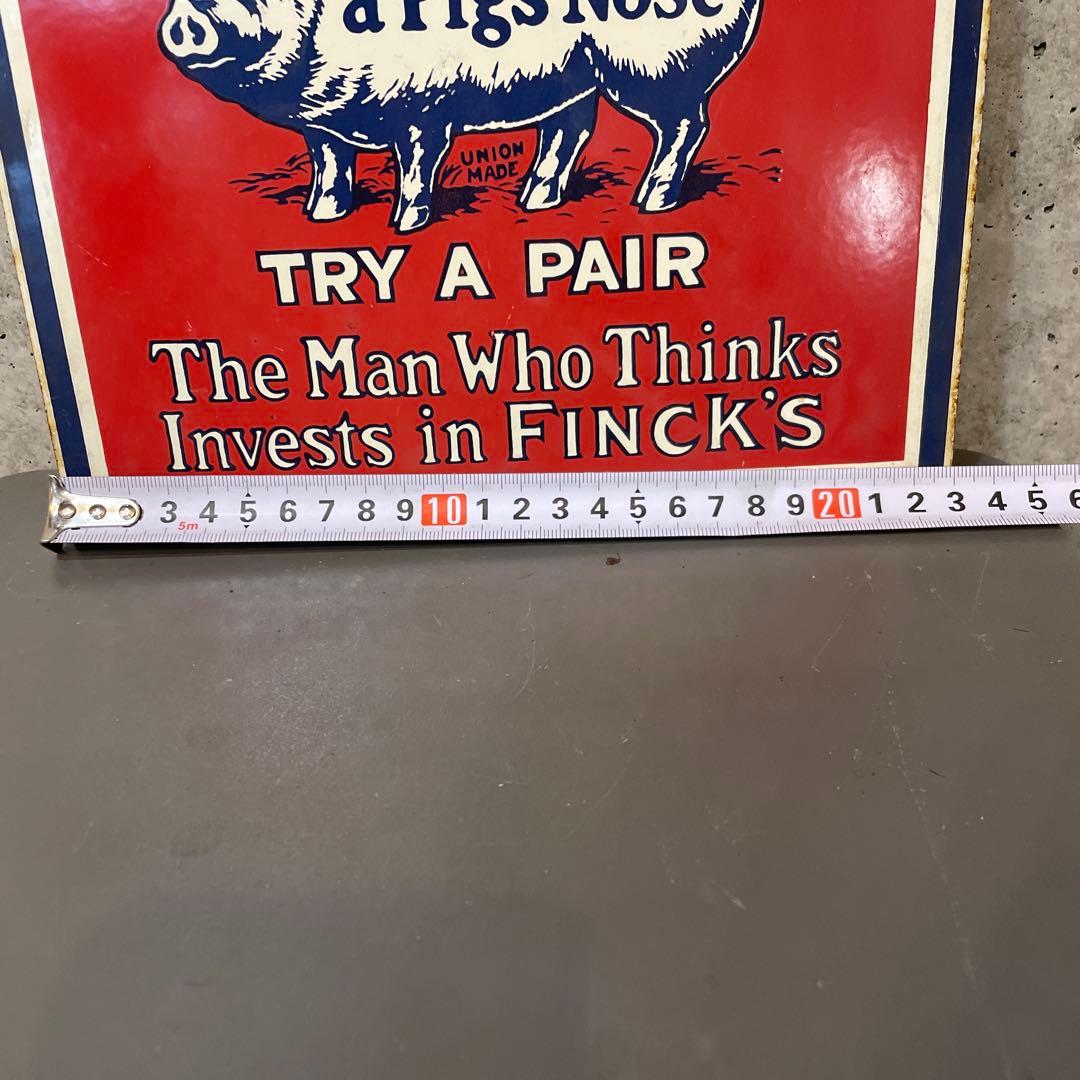 FINCK'S OVERALLS 看板 ヴィンテージ フィンクス USA