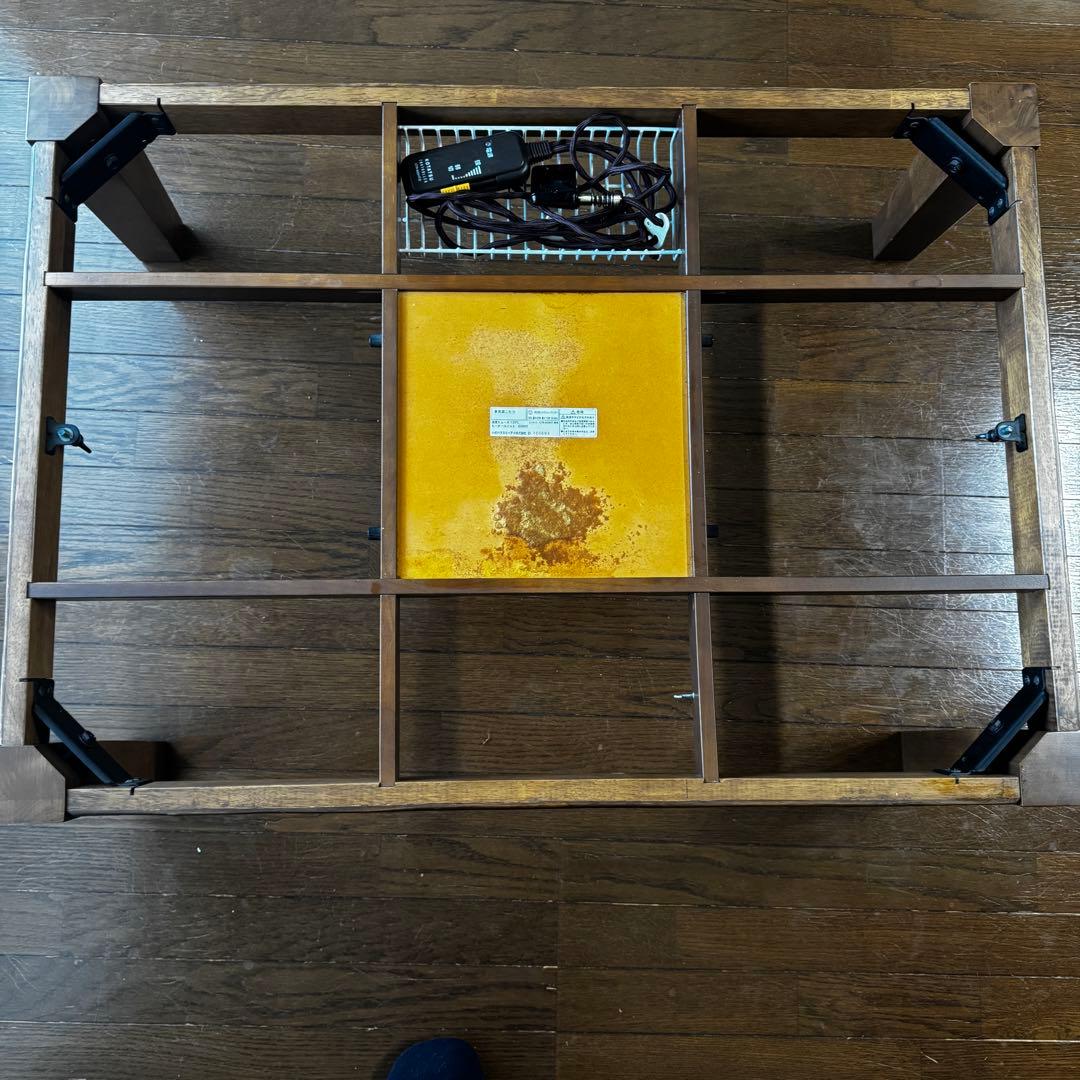 ゆうちゃん様専用】木製ガラストップ アジアンテイスト こたつテーブル