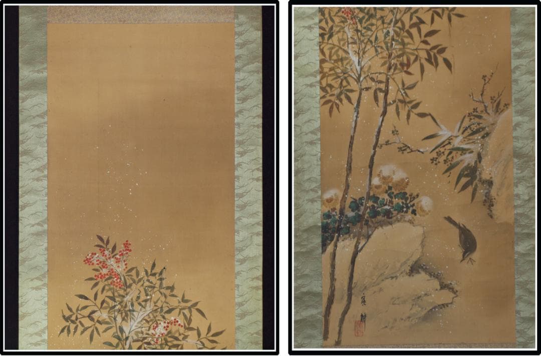 日本時代の掛け軸その肉筆保証　激安骨董品　※江戸鎌倉平安 X1066C16-8