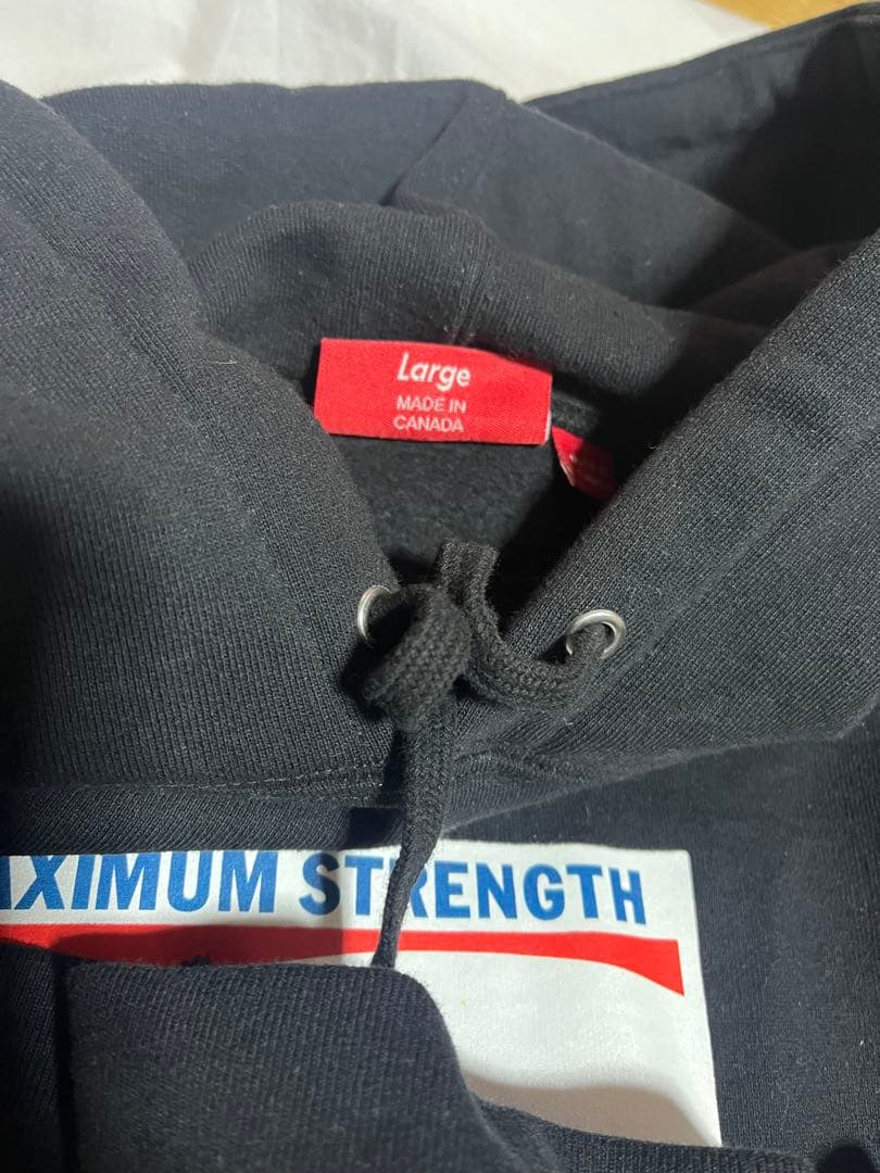 シュプリーム supreme パーカー　黒　L