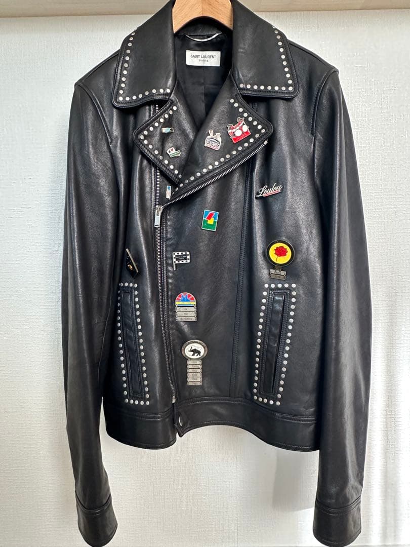 90's✨schott レザージャケット ダブルライダース 40 金ボタン 黒