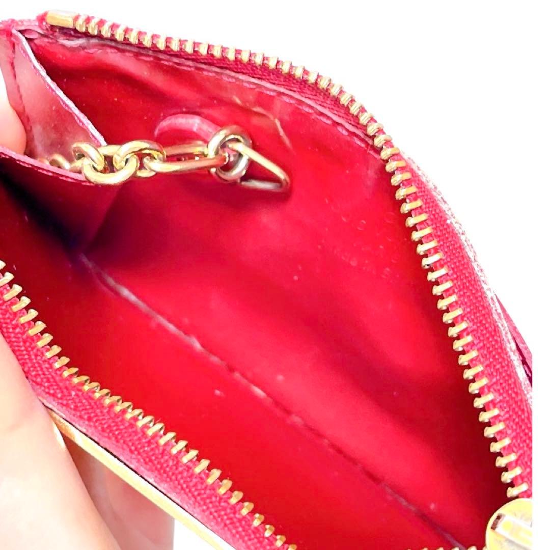 ルイヴィトン ヴェルニ ポシェットクレ ワイン CA3089 キーケース