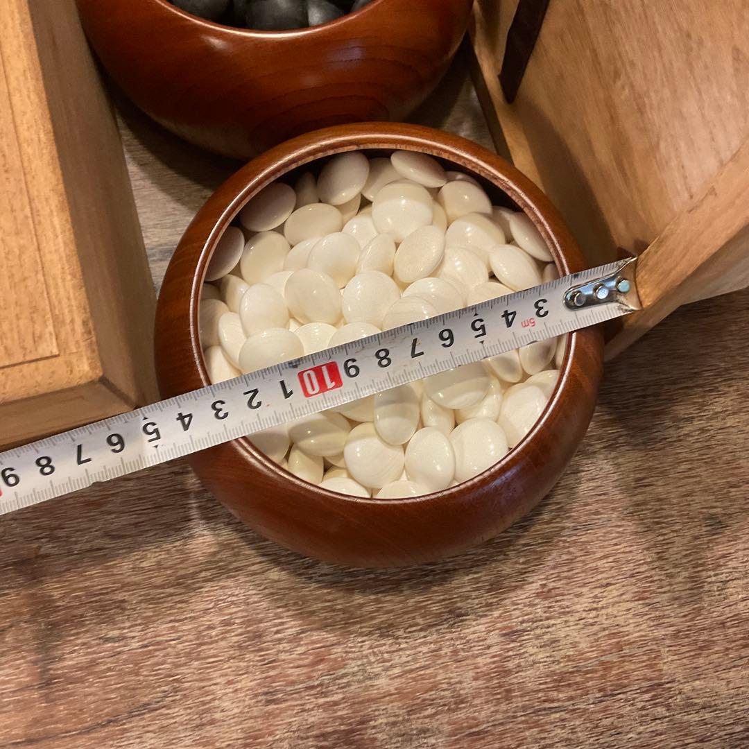 32800美品！高級 碁石 蛤 那智黒 36号、特大 碁笥、桐 碁笥箱