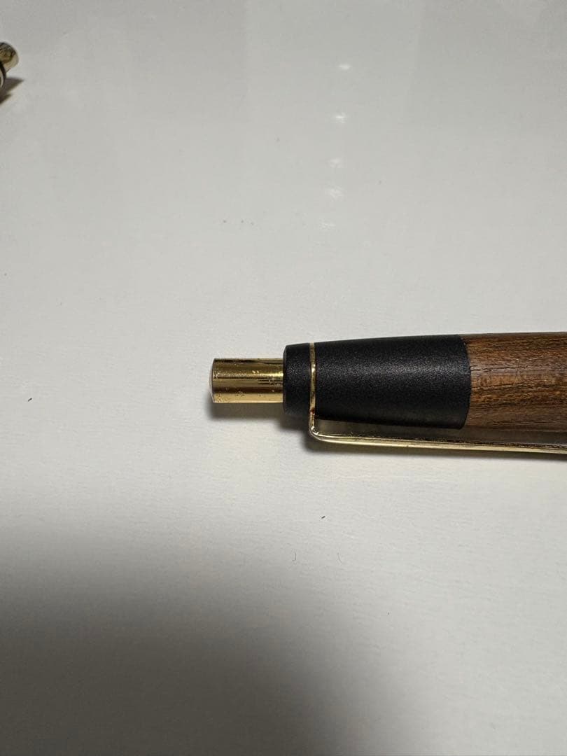 野原工芸　槐　えんじゅ　スタンダードボールペン　玉クリップ　ゴールド