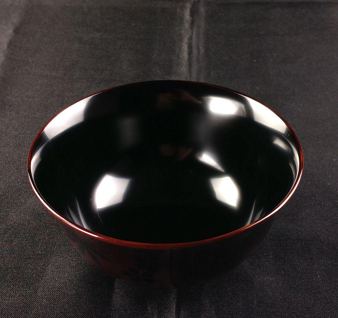 Y3112-2 懐石道具 漆器 金彩 遠山春花蒔絵 椀 7客 共箱