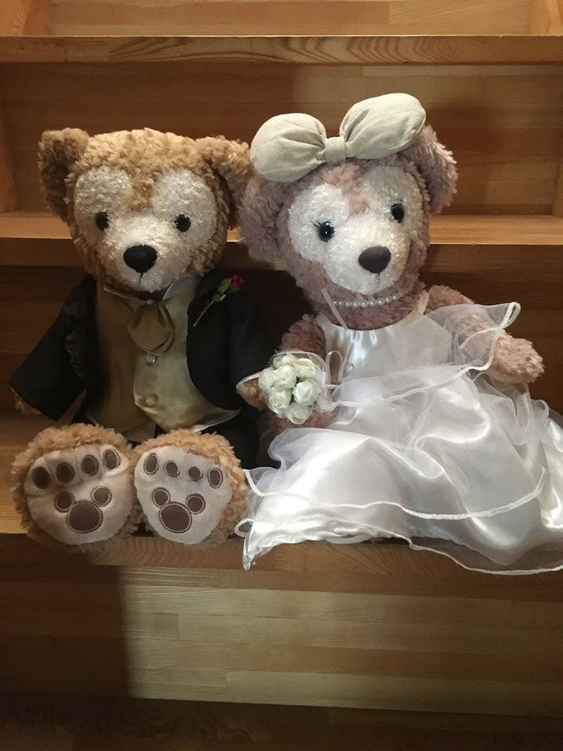 ダッフィー&シェリーメイ　ウェルカムベア　ペア　ぬいぐるみ 値下げしました。 ダッフィー&シェリーメイ ウェルカムベア ペア ぬいぐるみ 値下げしま