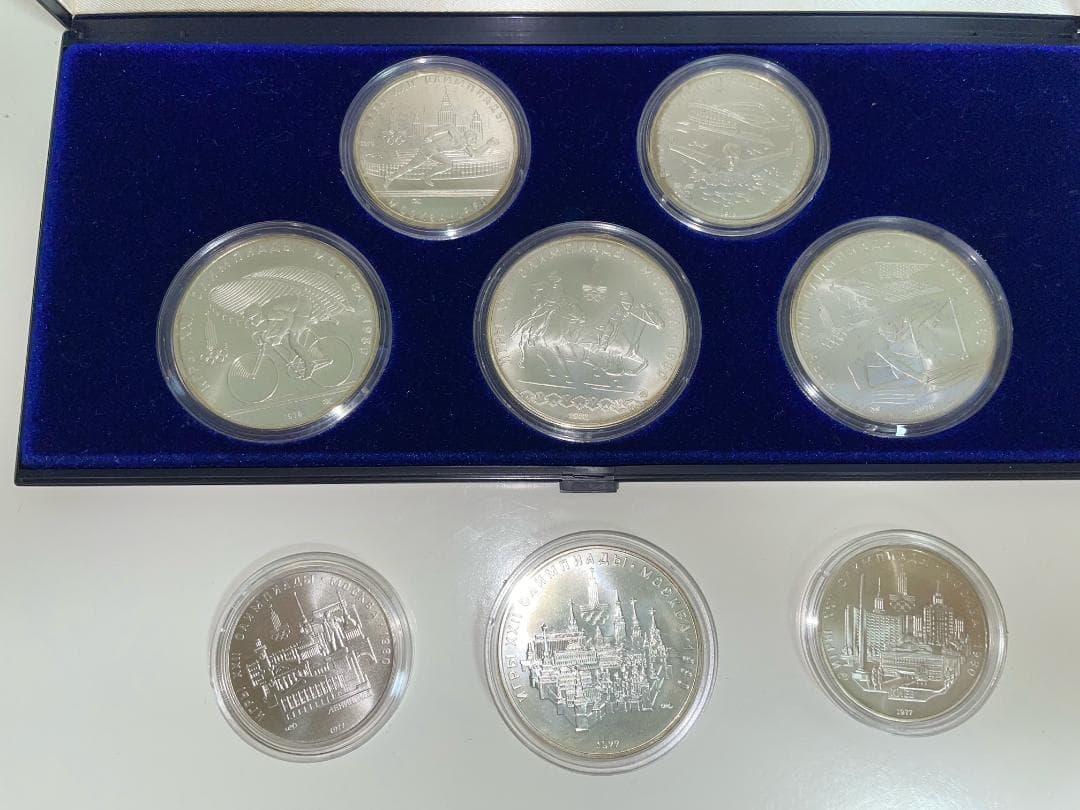 モスクワオリンピック 1980 記念硬貨3箱8枚 セット