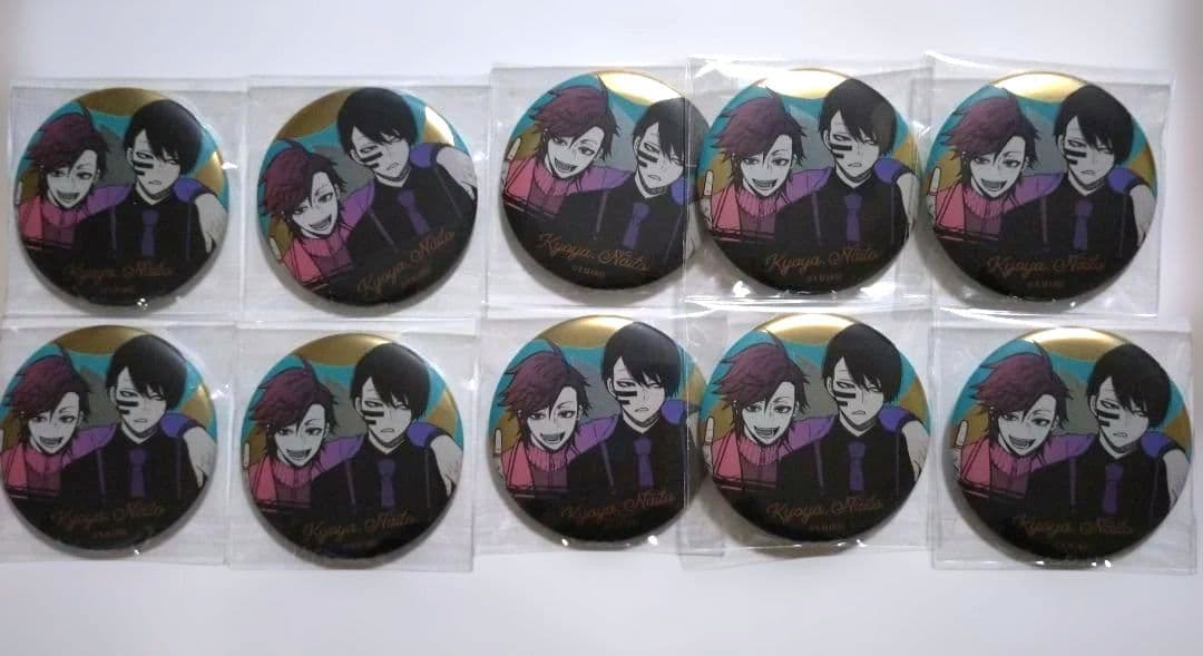 桃源暗鬼 メタリック缶バッジ 無陀野無人 花魁坂京夜 - メルカリ