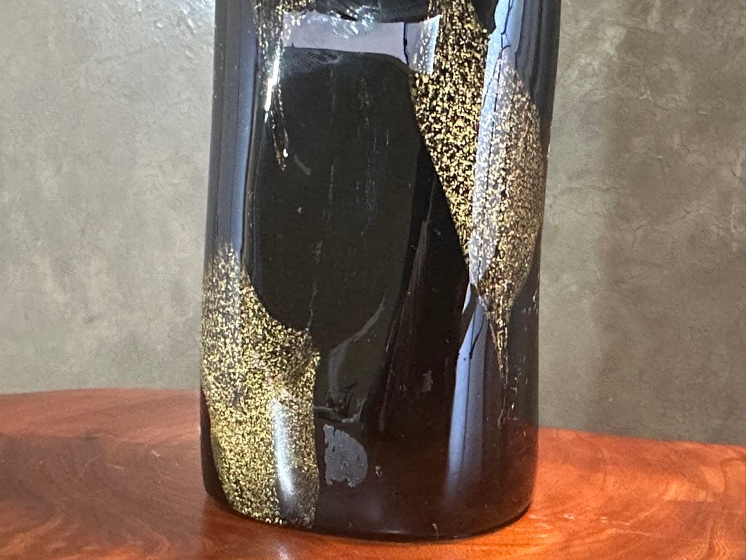 Seguso Murano」黒いガラス製 置物