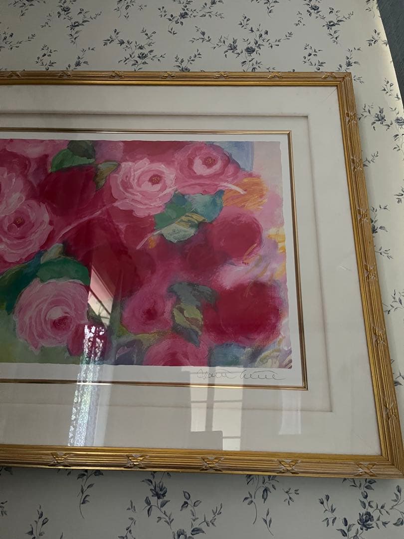 額入り版画 66×56 ジニー・キム 限定55枚 額装済 サイン、ED、証明