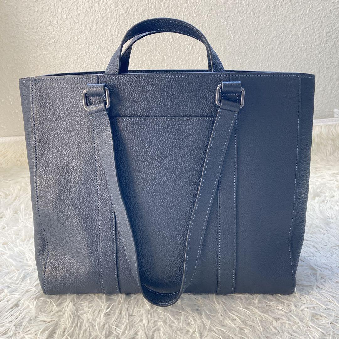 未使用級 coach ビジネス トート ダークネイビー ダブルハンドル