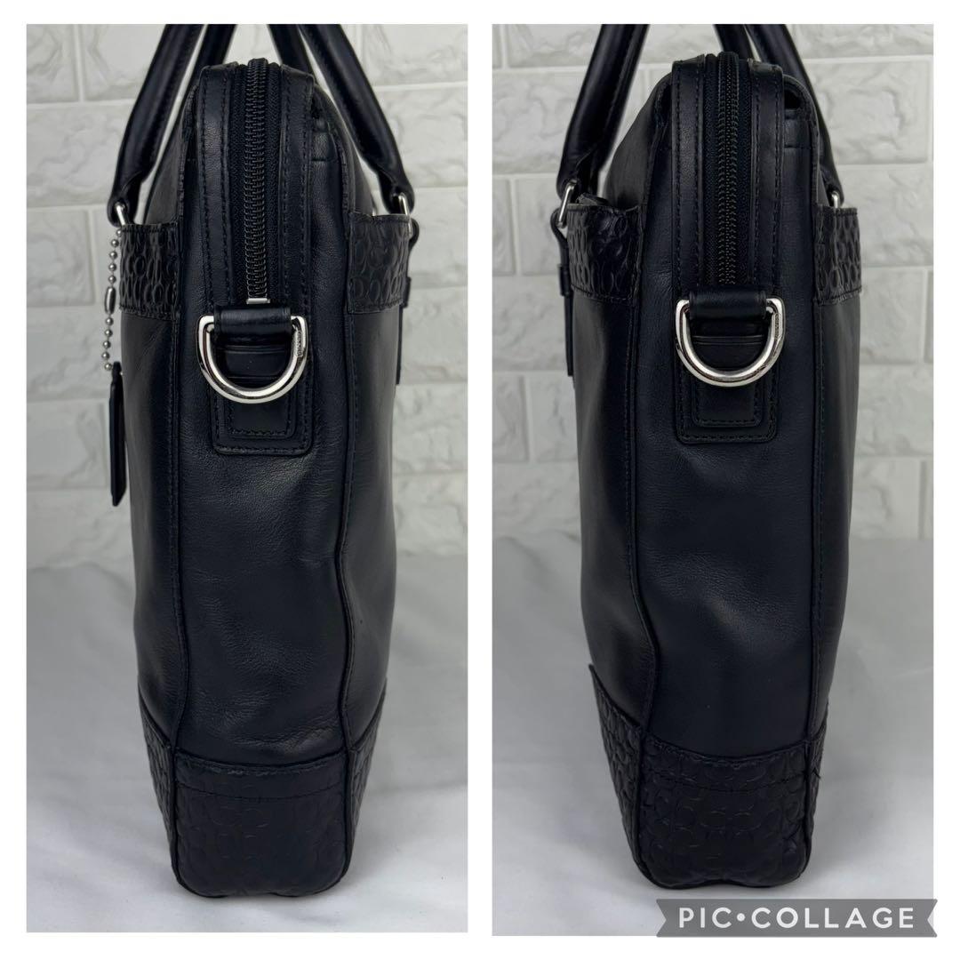 COACH コーチ F70454 レザー 2wayビジネスバッグ ブラック