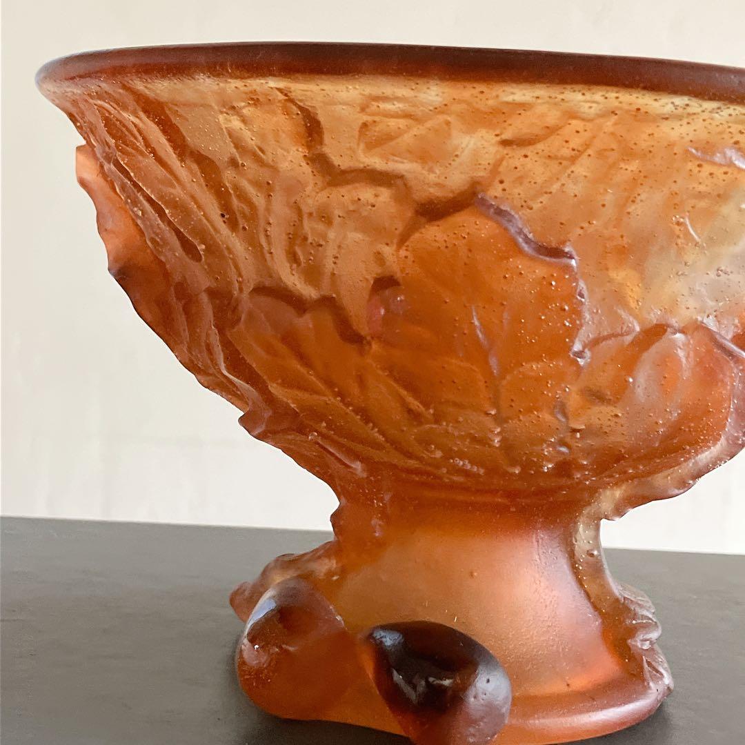 Daum FRANCE イチジク トカゲ 足つき ボウル カップ アールヌーボー