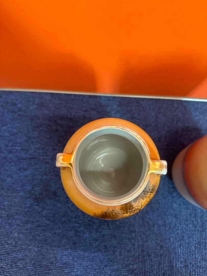 1843 オールドノリタケ 双耳風景図 花瓶 2客 時代物