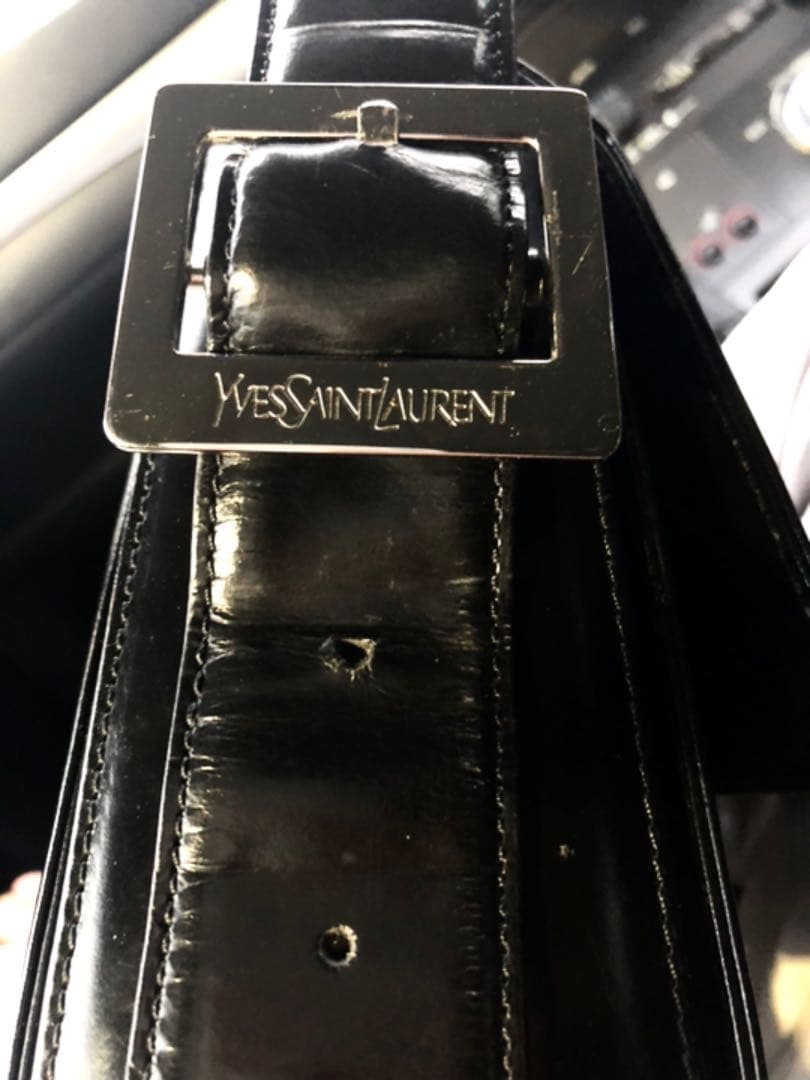 イヴサンローラン ハンドバッグ レザー 美品