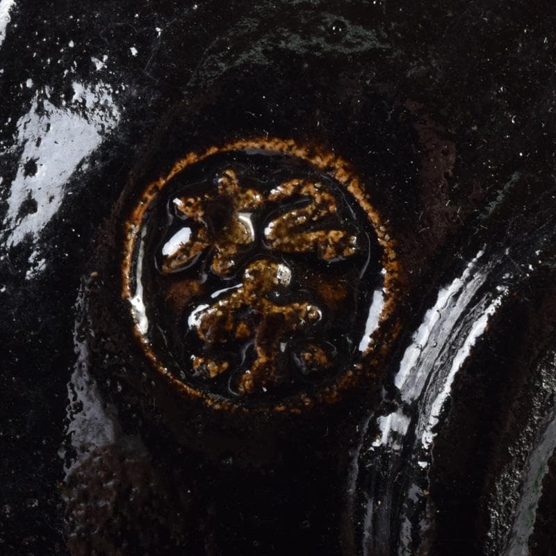 Gojyo様専用 茶道具 楽焼 佐々木松楽作 黒楽茶碗 共布共箱 V 7400