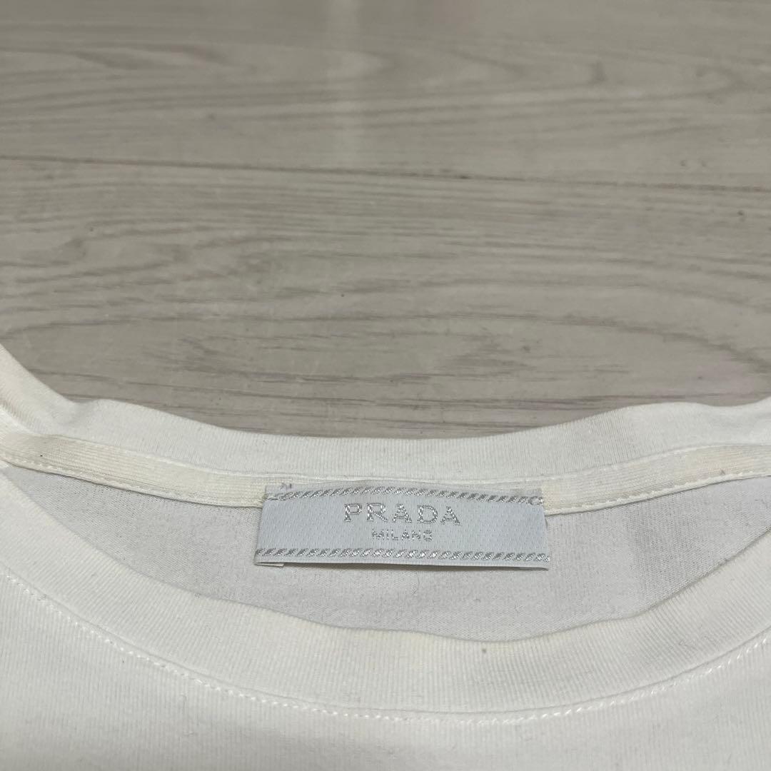 PRADA ホワイト Tシャツ ポケット付き - メルカリ