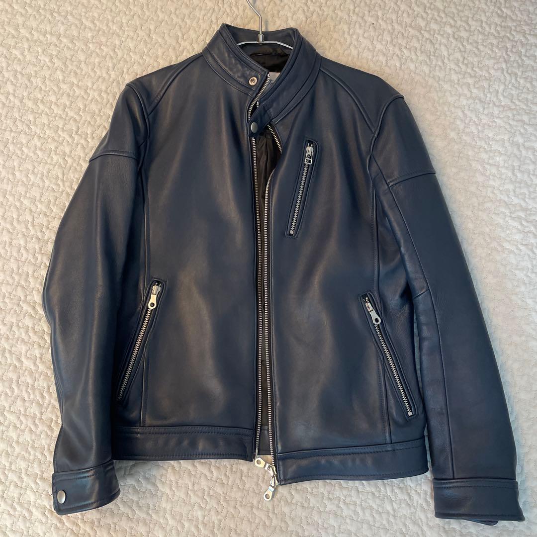 Rattle Trap シングルライダースジャケットネイビーSサイズ