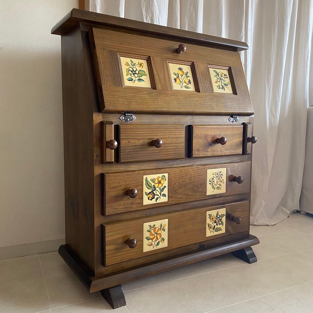 ACTUS スペイン製 ライティングビューロー デスク 北欧 チェスト