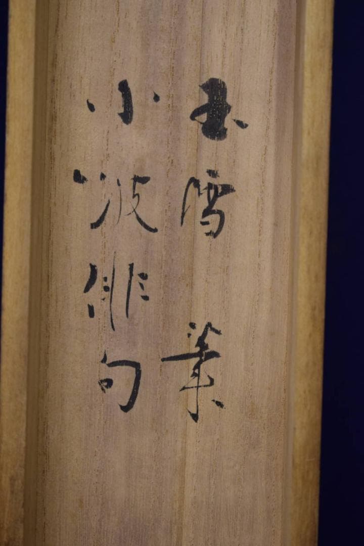 真作/（画）玉雪/（賛）巖谷小波/夏山水図/桐題箱付/布袋屋掛軸HI-182