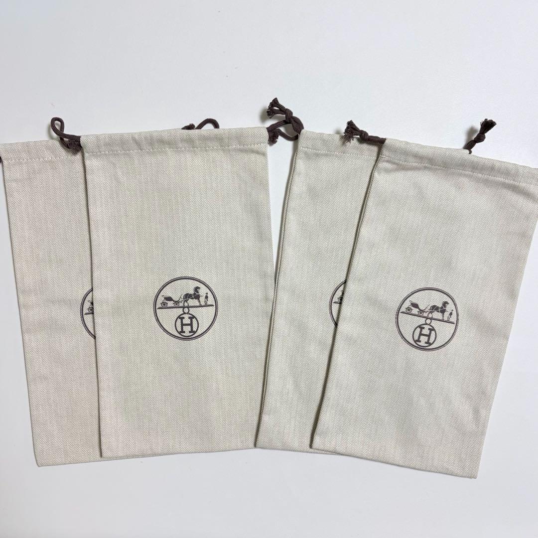 美品 エルメス 靴 シューズ 保存袋 巾着袋 4枚セット - メルカリ