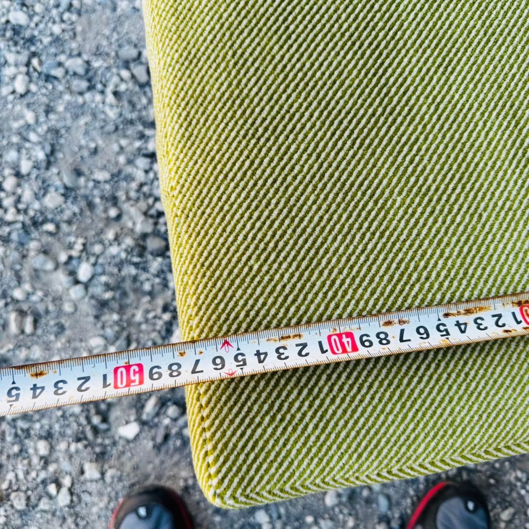 美品！三越家具Brugge(ブルージュ) オーク材クラシック スツール グリーン