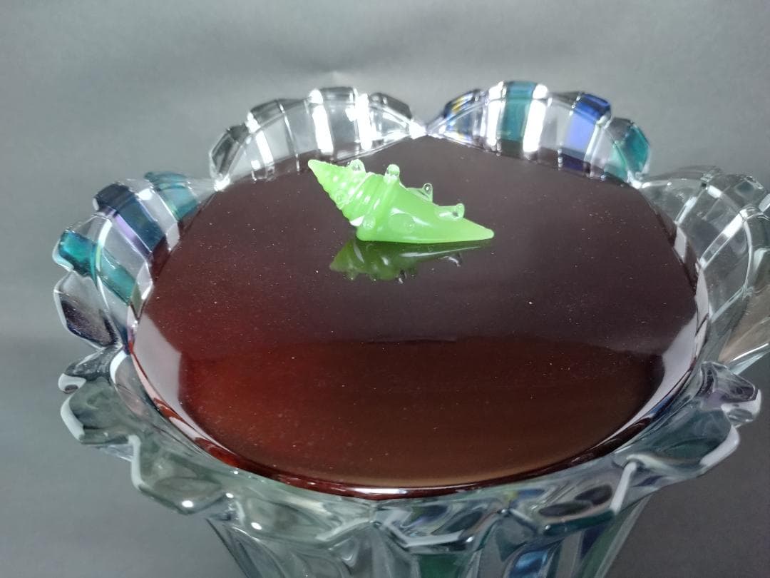 義山 水指 麦藁手 潮騒 ギヤマン むぎわらで しおさい ガラス