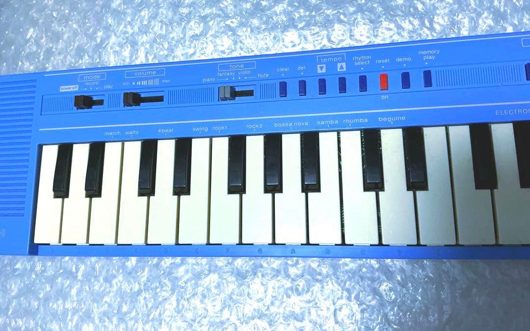 Pt Casio Keyboard Casio PT-1☆ミニシンセサイザー☆ブルー☆超レア