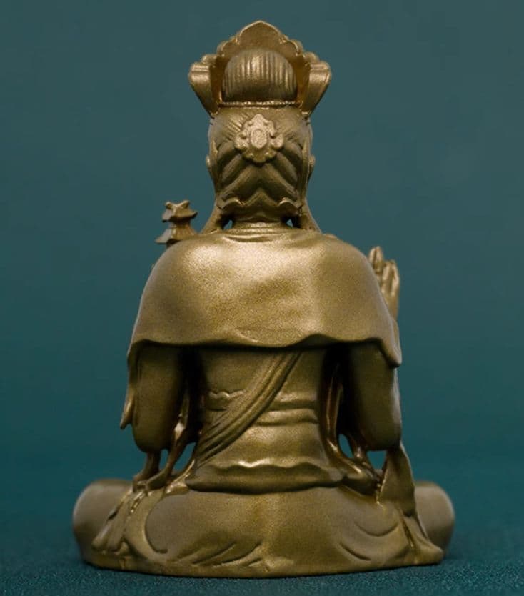 天冠弥勒仏像 地蔵 菩薩 観音 銅製 仏像 彫刻 置物 開運 風水