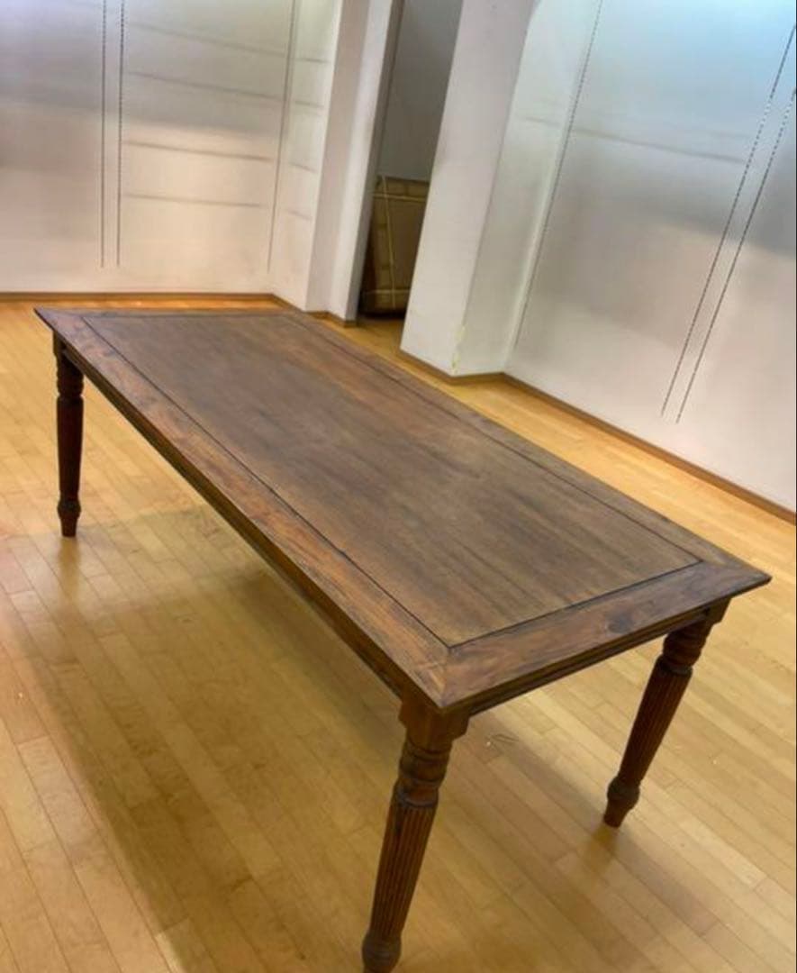 [レイ様] 木製テーブル シンプルデザイン アンティーク ダイニングテーブル