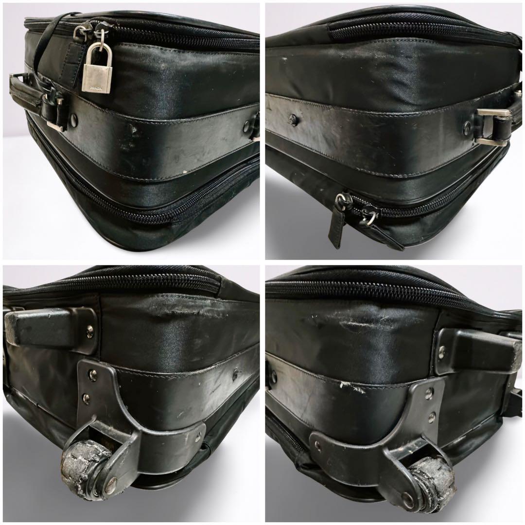 正規品】PRADA プラダ V196 ギャラカード キャリーケース 黒 鍵付き