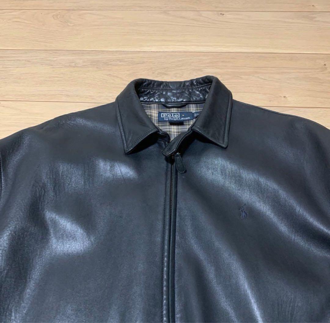 スペシャル 90s ラルフローレン レザー スイングトップ ジャケット L