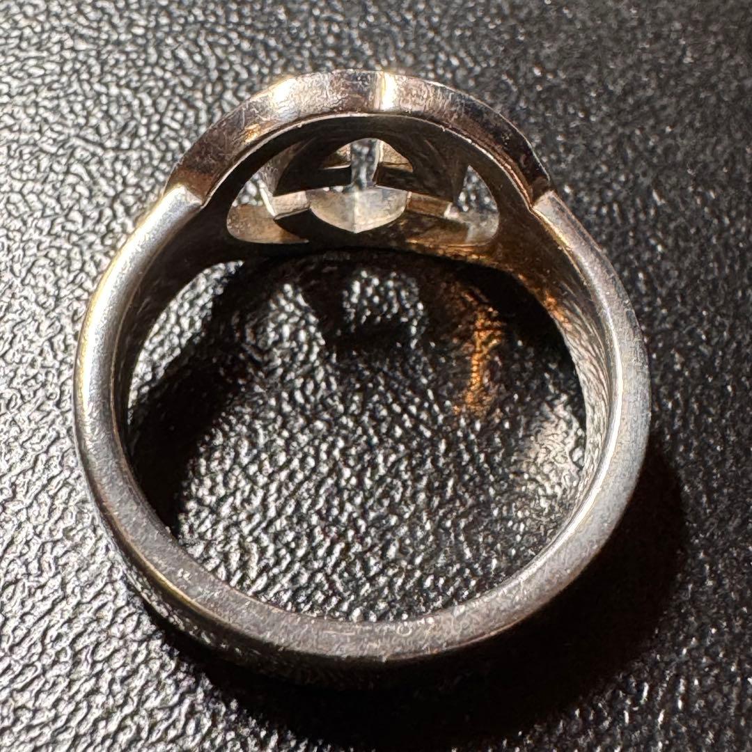 美品 GUCCI グッチ インターロッキング シルバーリング 925 13号