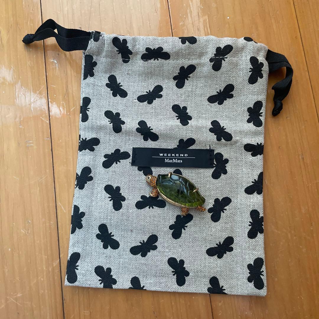 WEEKEND MaxMara ブローチ カメ 亀 ブローチ タートル マックスマーラ