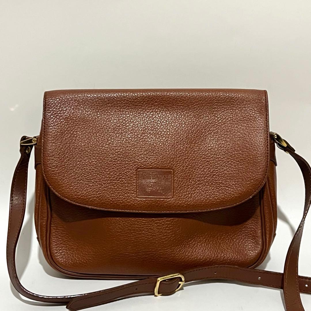 銀次郎様 Burberrys シャドーホース レザー ショルダーバッグ ブラウン