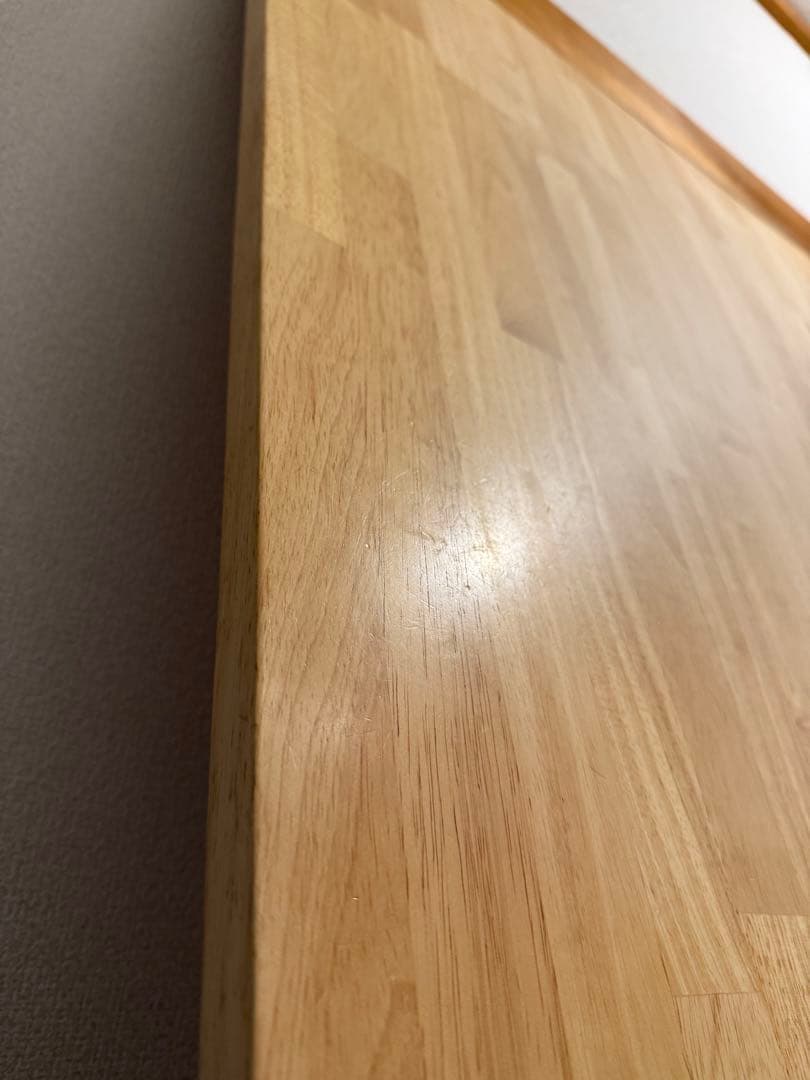 Kanademono ラバーウッドデスク180x80 白脚