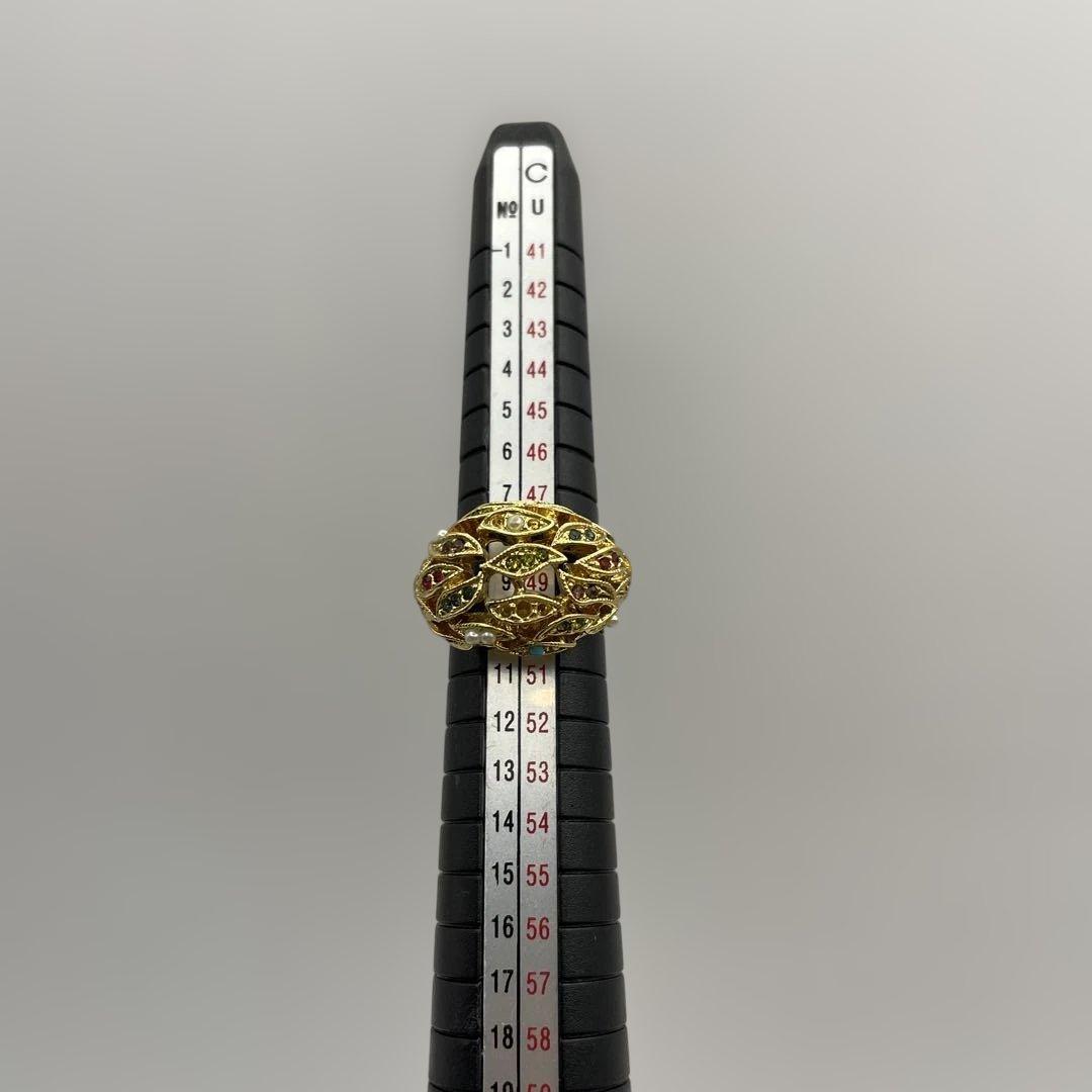 ドーラン　マルチカラー　カラーストーン　ゴールド　アクセサリー　セット