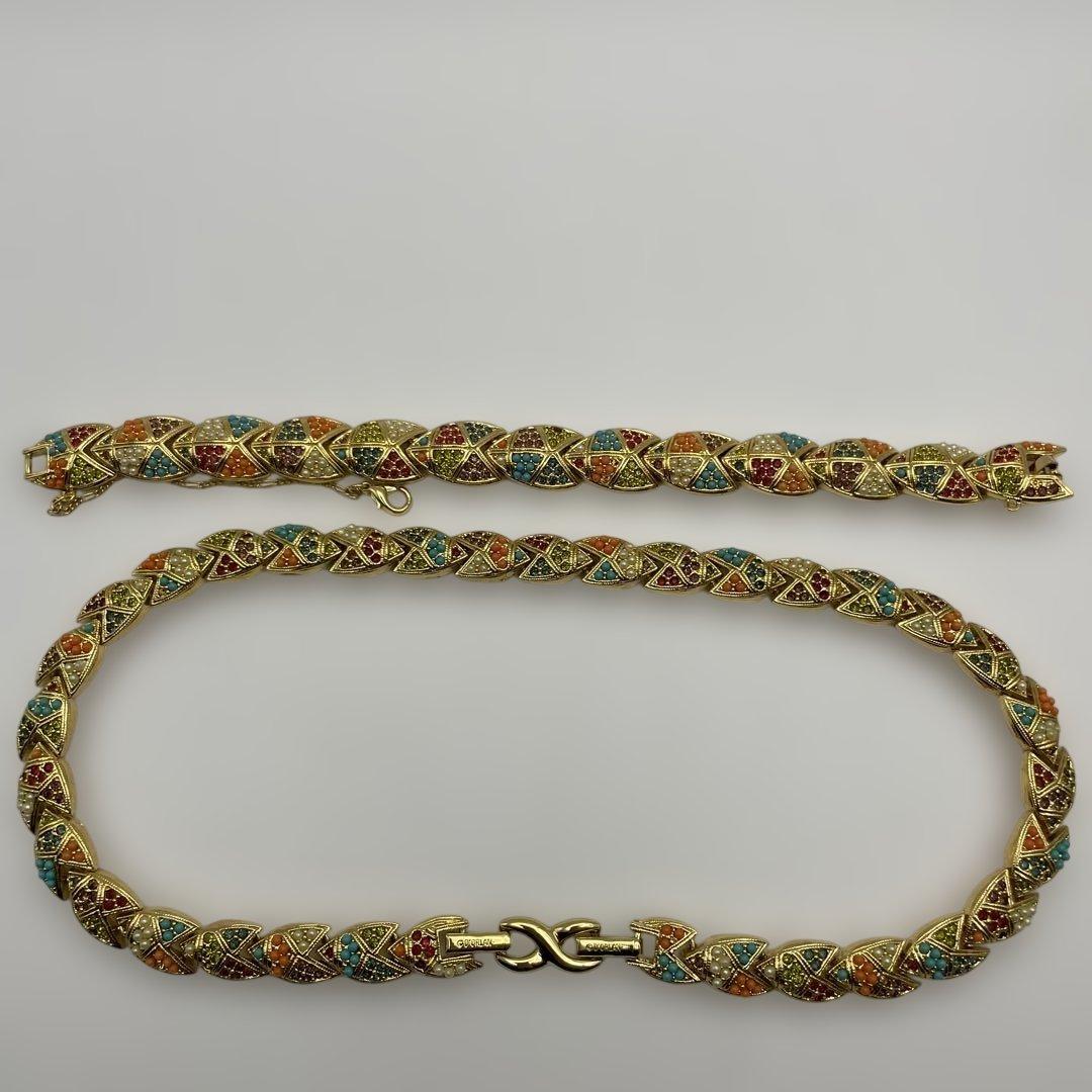 ドーラン　マルチカラー　カラーストーン　ゴールド　アクセサリー　セット