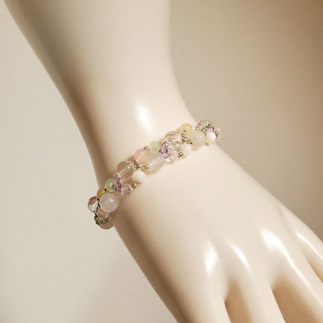 【レイア姫】天然石ブレスレット 2点