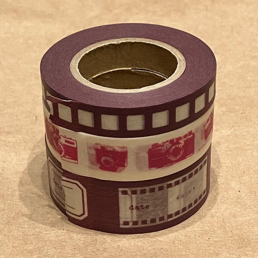 廃盤/未使用】マスキングテープ マークス 3本セット（ワイン） - メルカリ